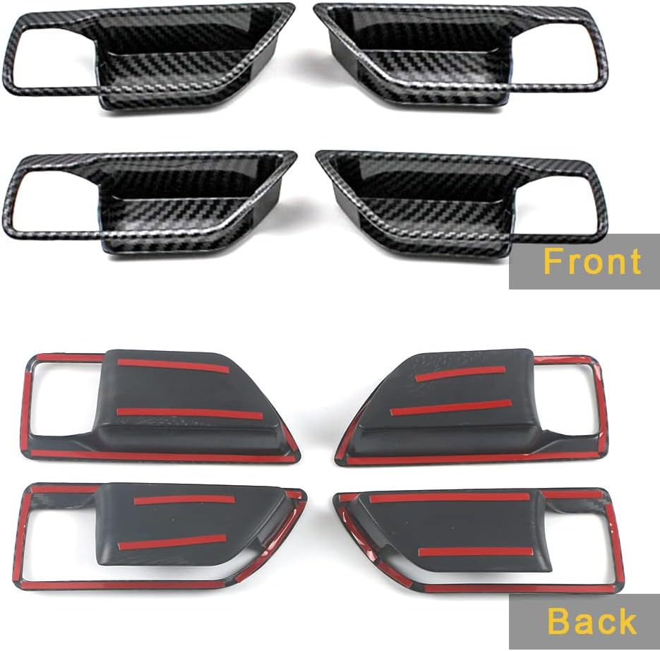 ABS Carbon Fiber Print Inner Door Handle Cover for Toyota Highlander K1020