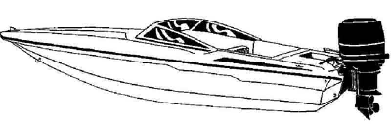 Boat Cover for Ski Boats with Low Profile Windshield S10928