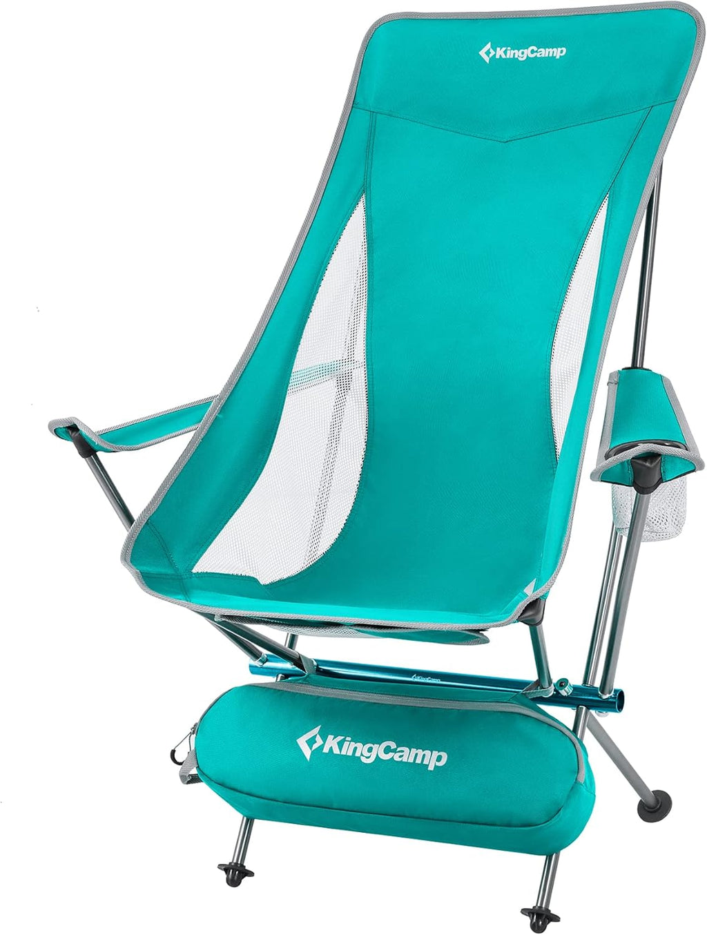 Lightweight Portable Folding Camping Chair with Armrest, High Back, Carry Bag G33666
