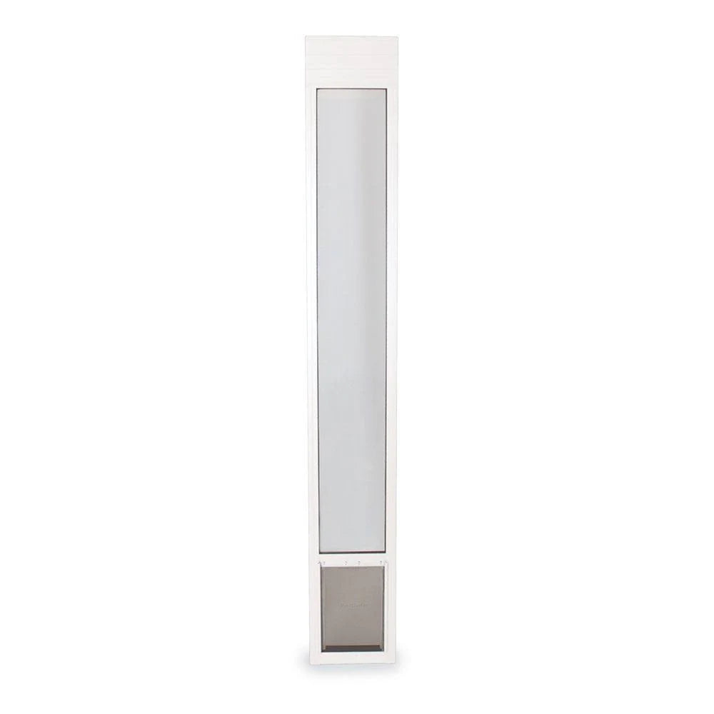 White Aluminum Frame Sliding Glass Pet Door Panel D1081