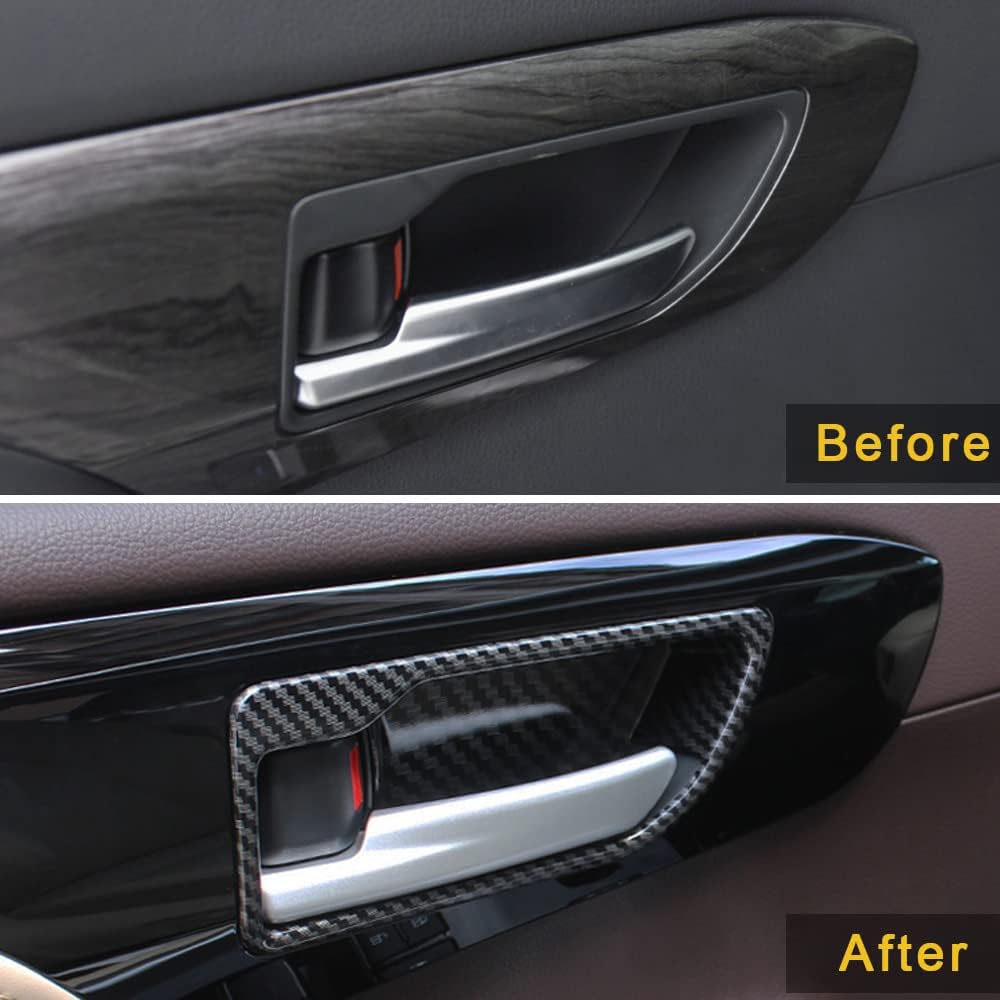 ABS Carbon Fiber Print Inner Door Handle Cover for Toyota Highlander K1020