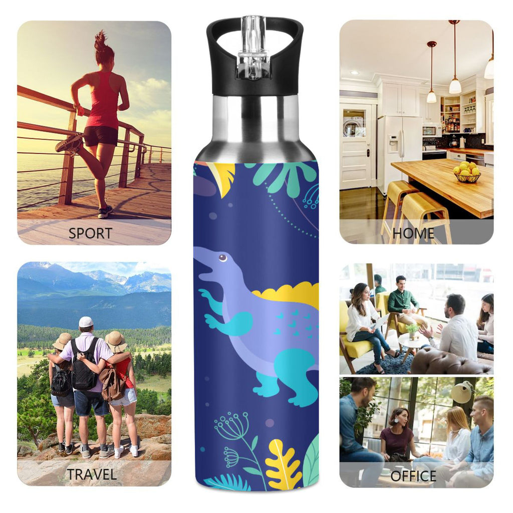 Stainless Steel Insulated Water Bottle with Straw Lid J25731