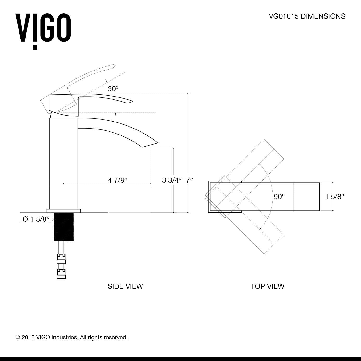 Graphite Black Single Hole Bathroom Faucet B865