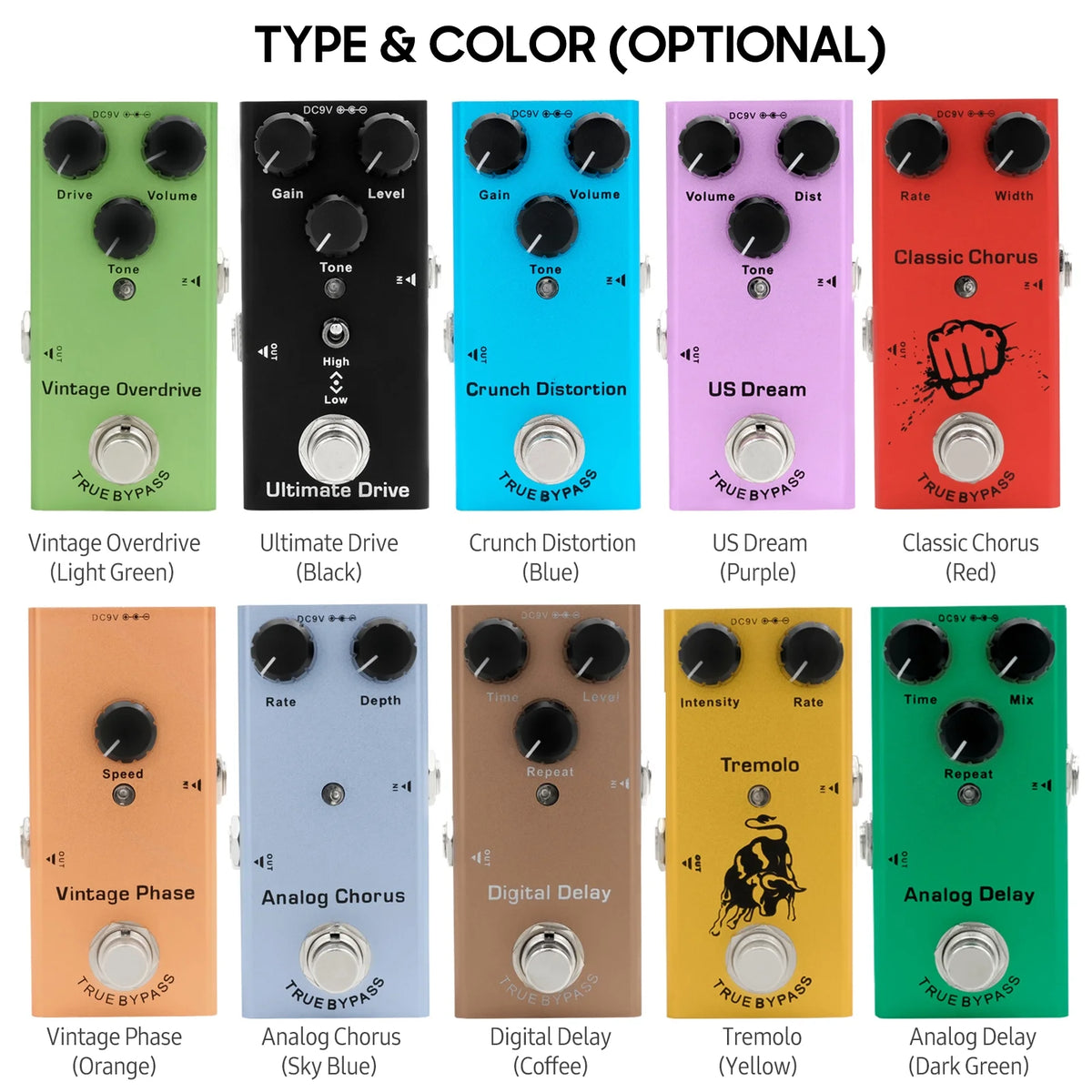 Dream Purple Electric Guitar Effect Pedal E85254