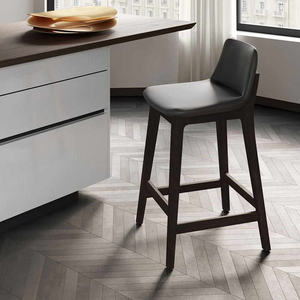 Graphite Eco Leather Counter Stool N234