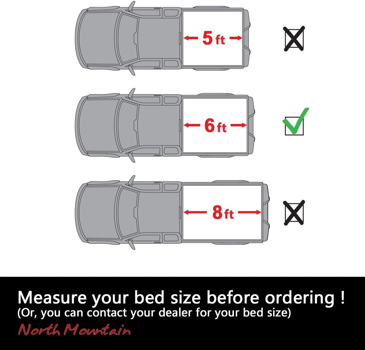 Soft Roll Up Tonneau Cover for 6ft Bed H6967