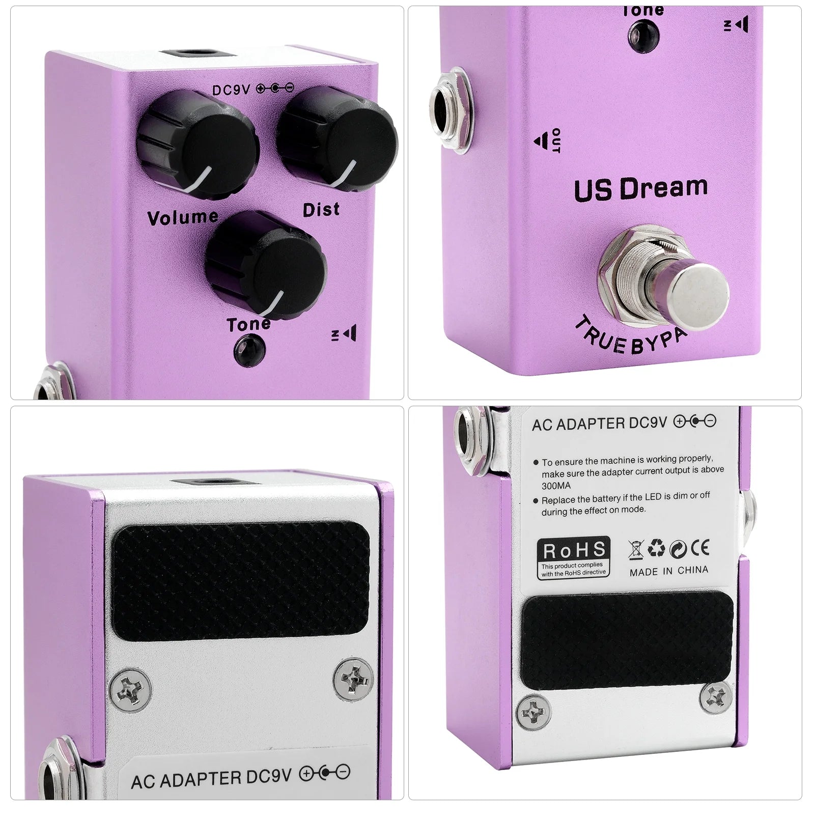 Dream Purple Electric Guitar Effect Pedal E85254
