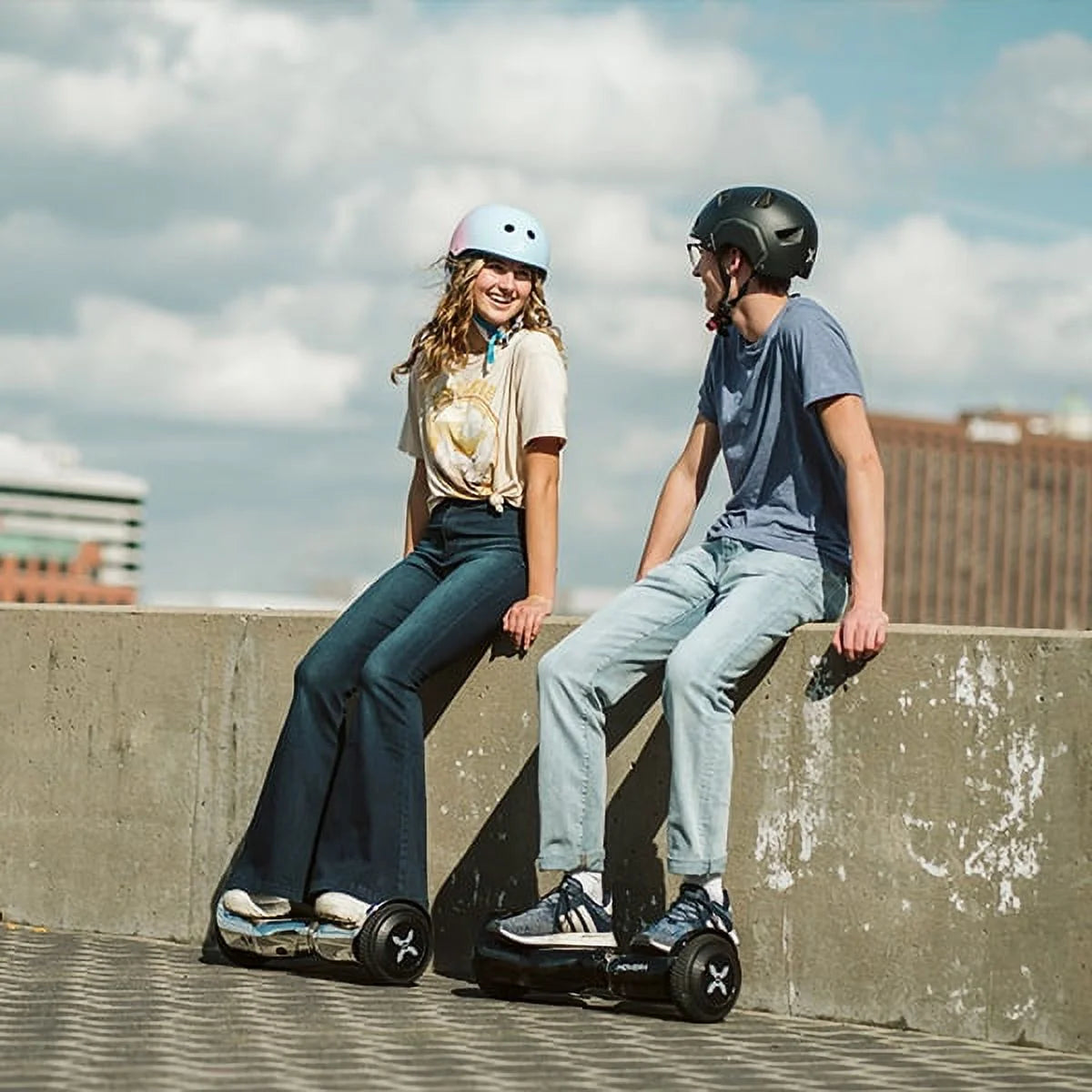 6.5 in LED Wheel Hoverboard, 220 lb Max Weight, Blue J3798
