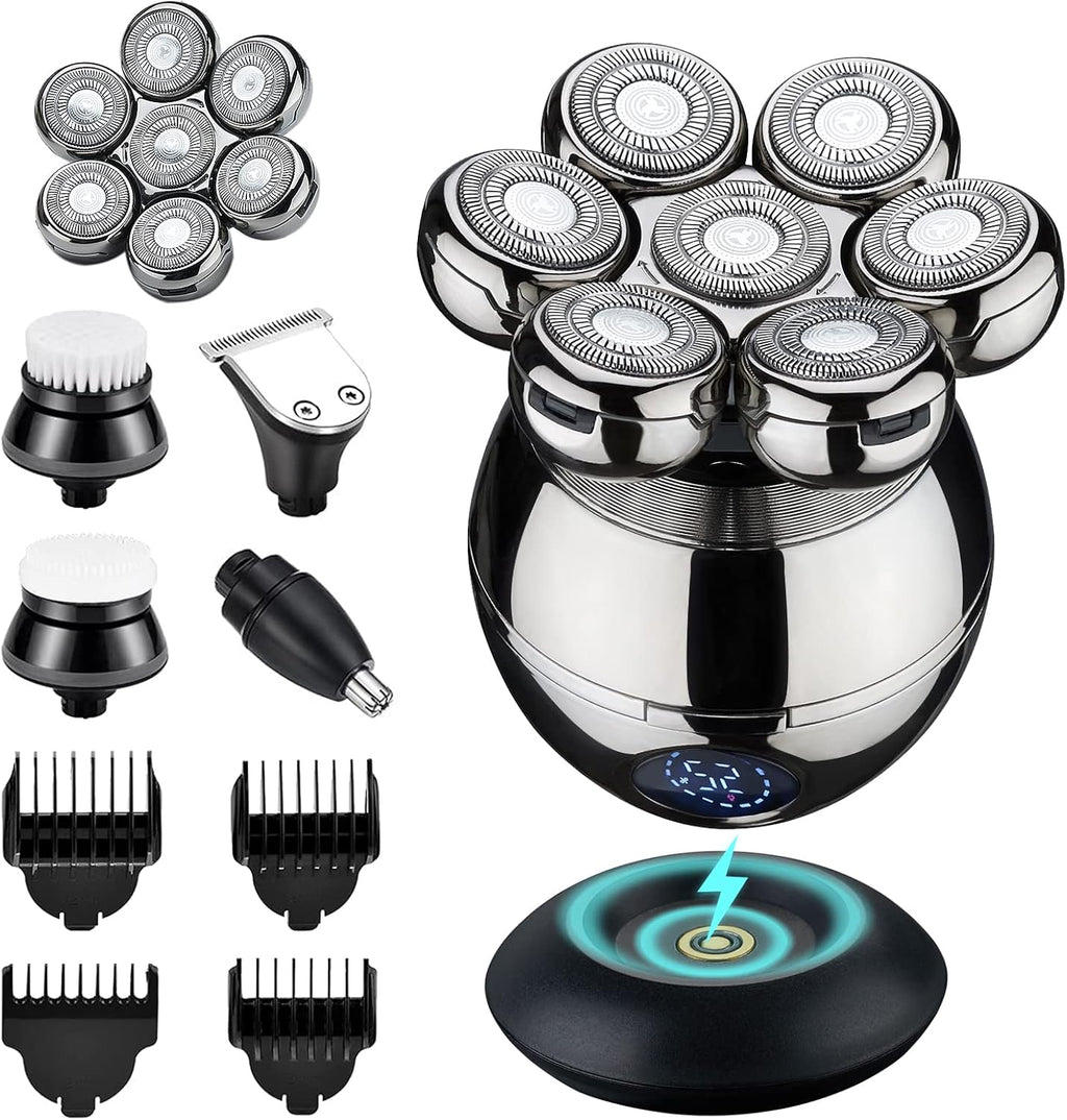 7D Electric Shaver with 2 Shavers, Waterproof Grooming Kit, Wireless Charging Pad Pack of 2 Q455562