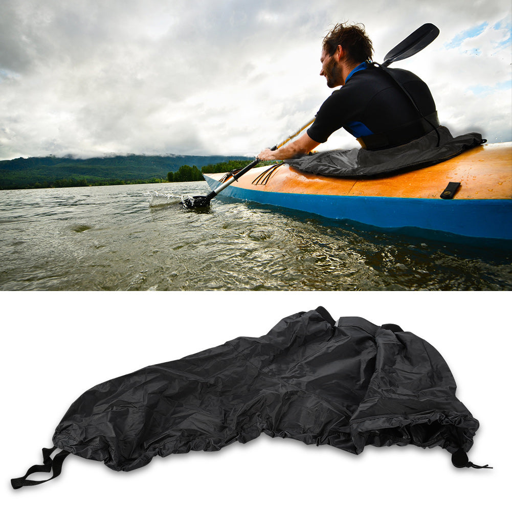 Adjustable Nylon Kayak Spray Skirt (Black) W731727
