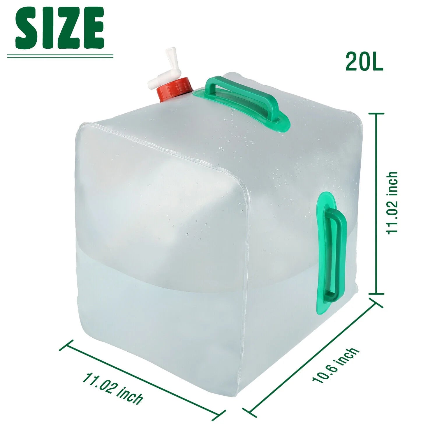 Collapsible Water Container With Spigot Camping Water Storage Jug R743688