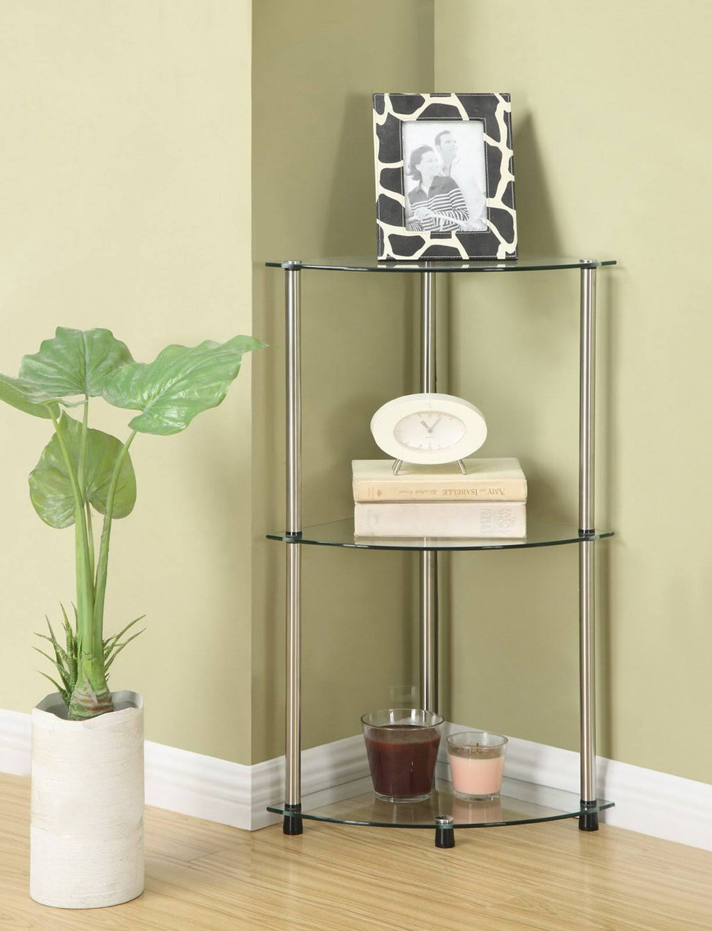 3-Tier Glass Corner Shelf B300770