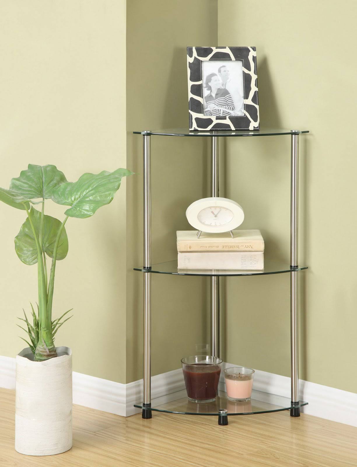 3-Tier Glass Corner Shelf B300770