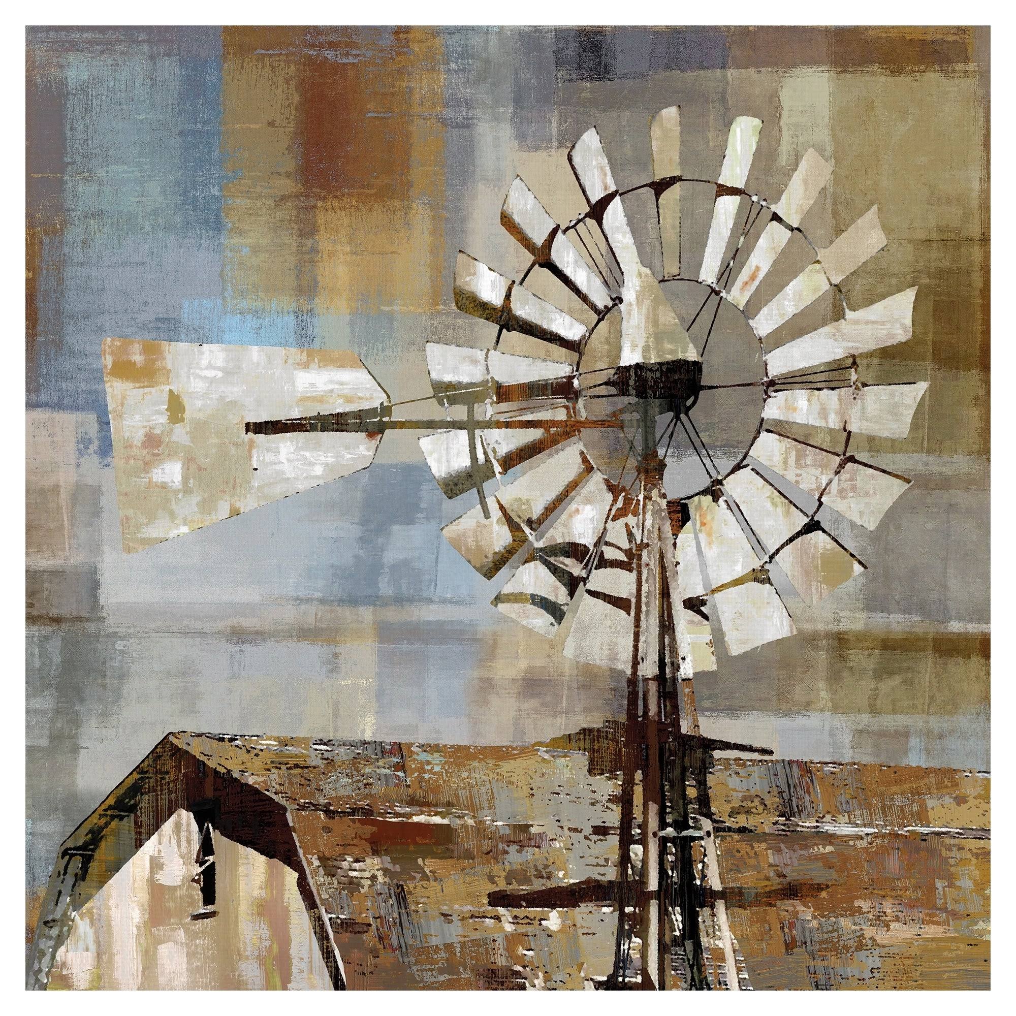 24 inch x 24 inch Windmill Canvas Art R7750