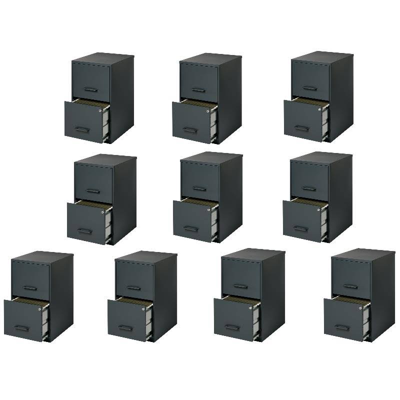2 Drawer Letter File Cabinet in Black J2335