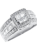 10k White Gold Princess Diamond Engagement Ring N2110