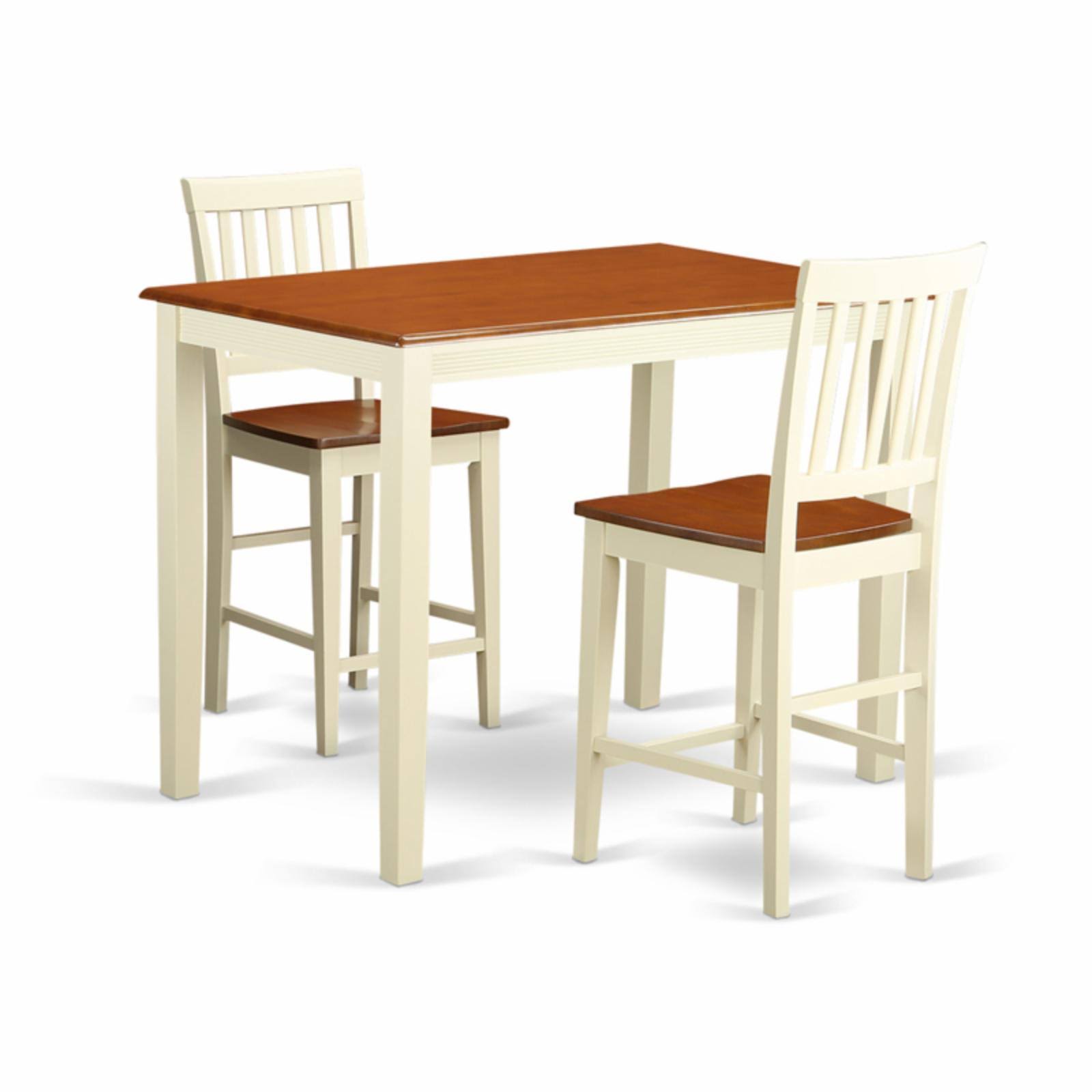 3-Piece Counter Height Pub Set with 2 Bar Stools T4247