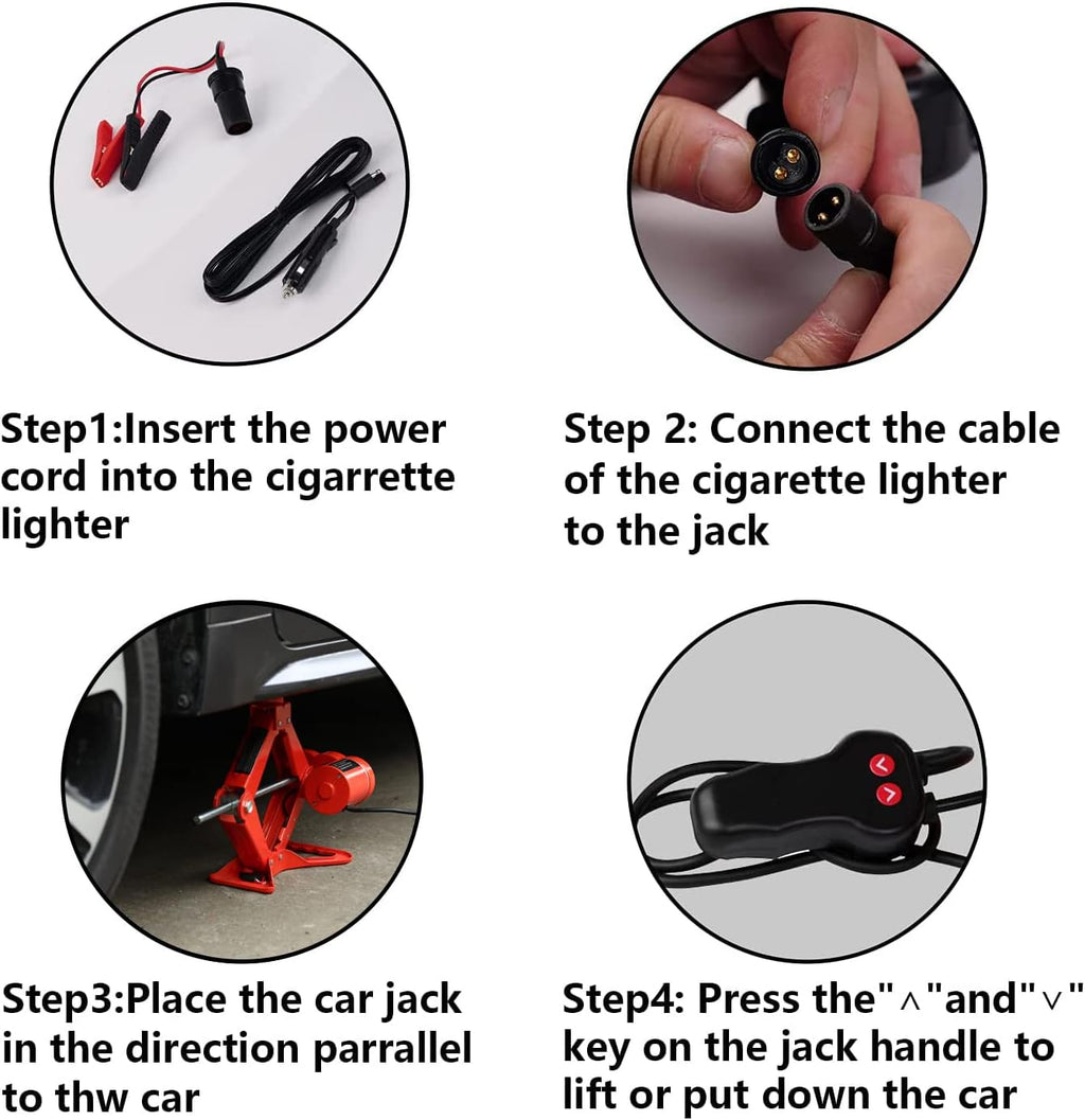 Electric Car Jack 3 Ton Automatic 12V Scissor Jack A6157