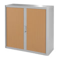 Grey Beech Tall Storage Cabinet with Two Shelves X916060