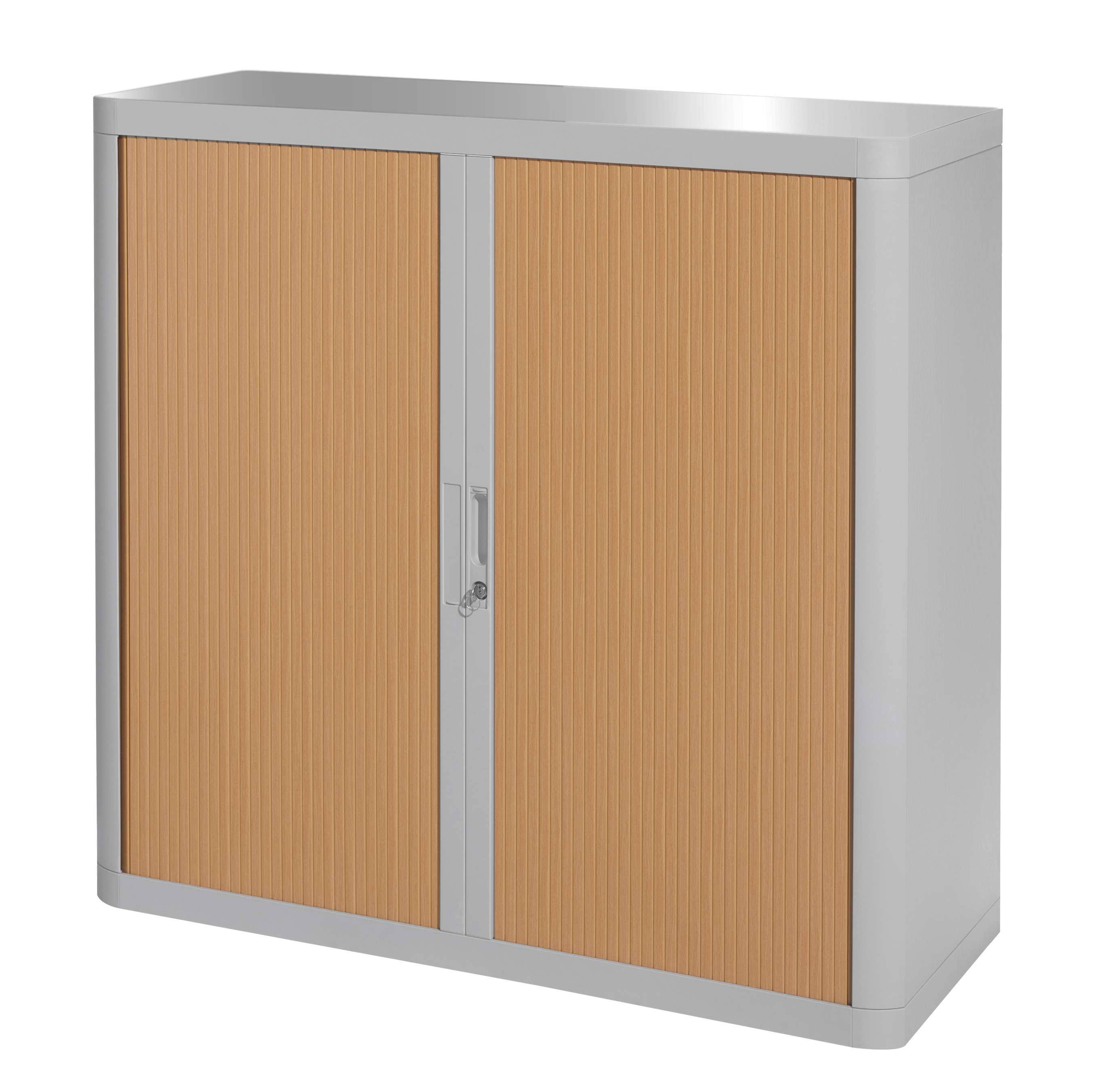 Grey Beech Tall Storage Cabinet with Two Shelves X916060