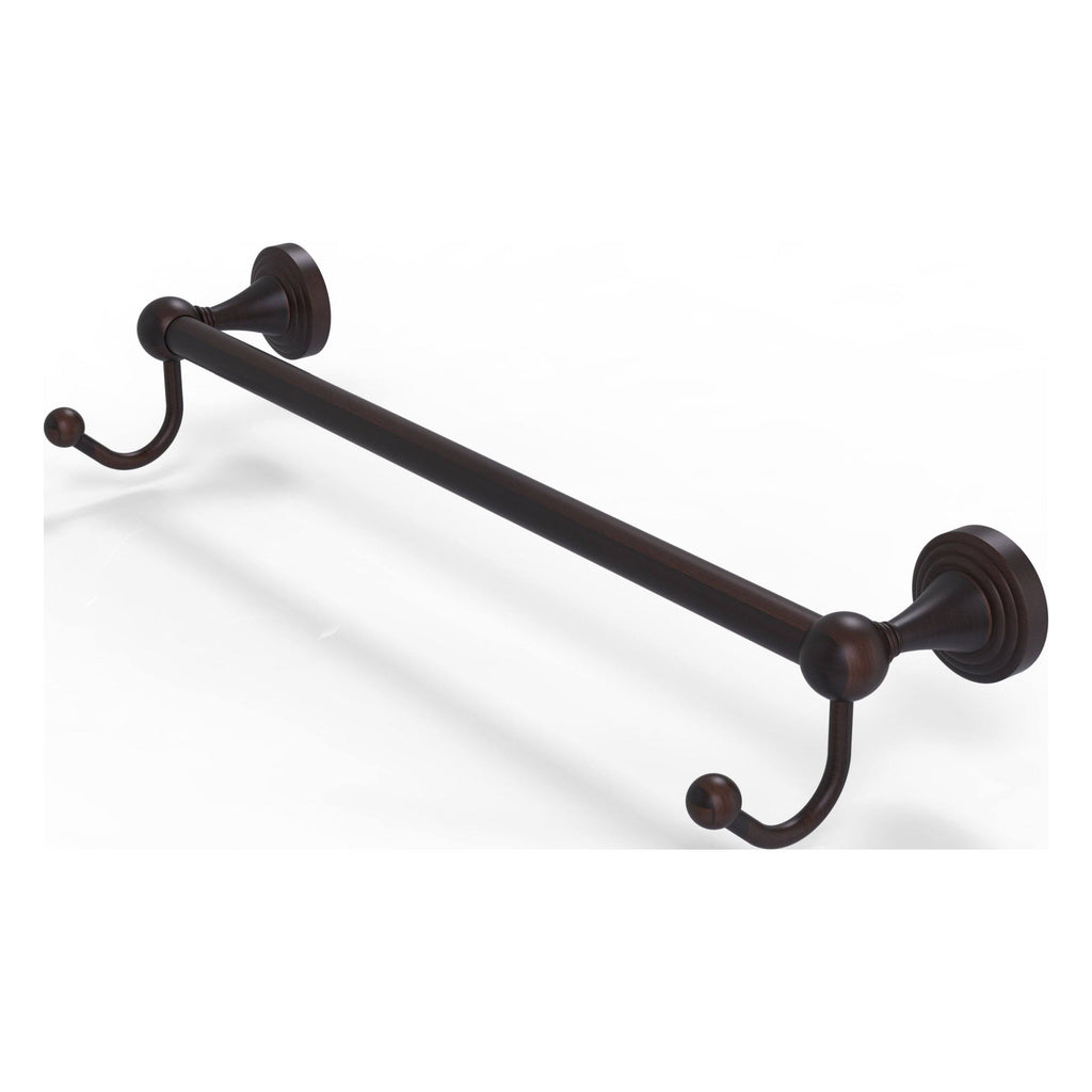 Venetian Bronze 24x22 Towel Bar with Integrated Hooks P8436