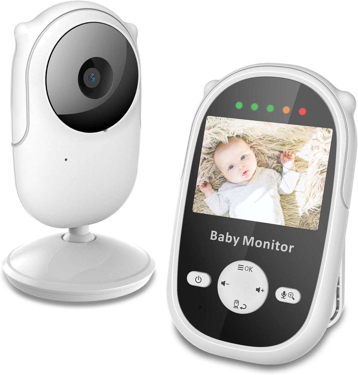Video Baby Monitor with Digital Color Camera, 2.4 Display Screen, Infrared Night Vision S91643