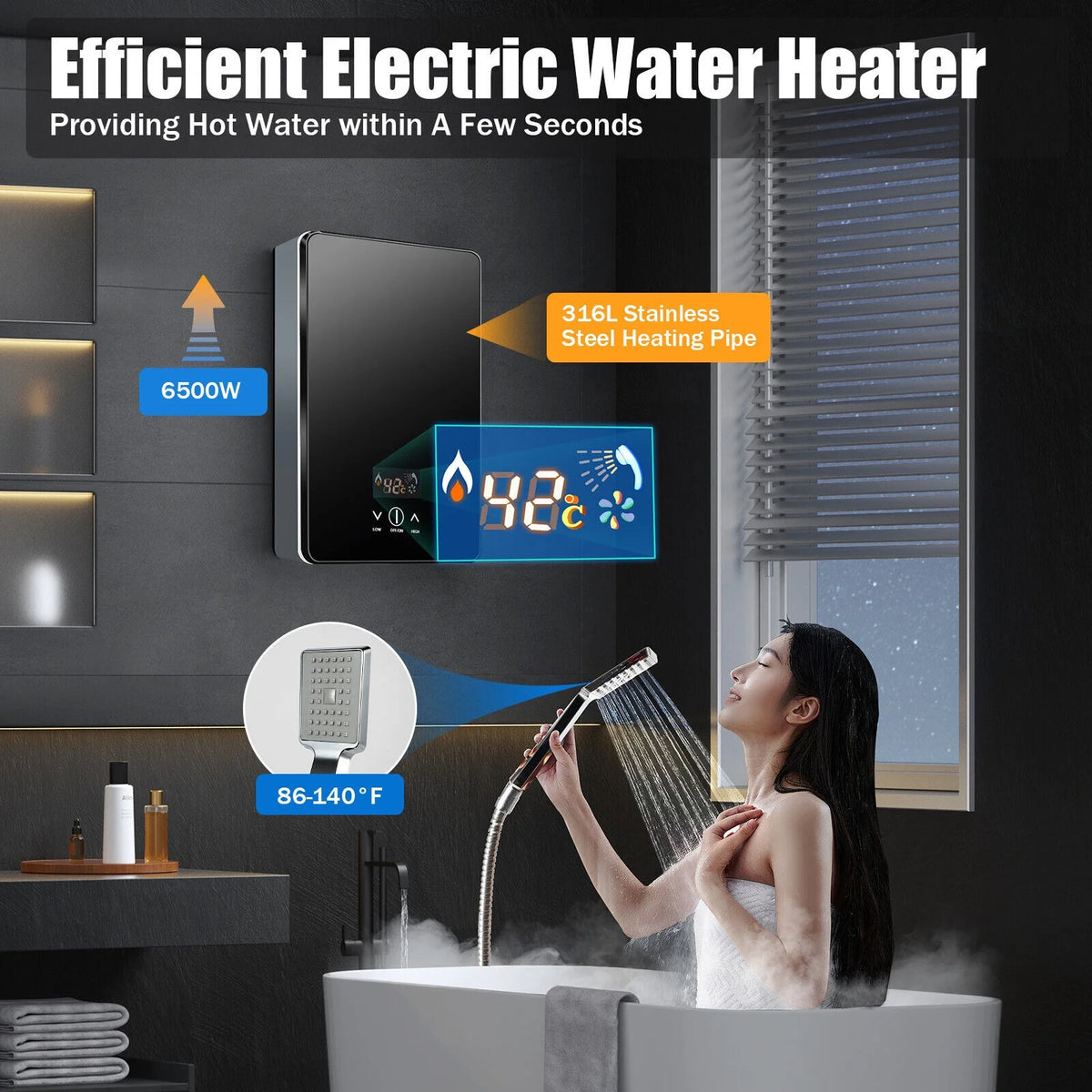 Mini Instant Electric Tankless Hot Water Heater A315646