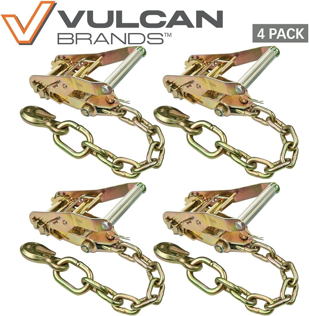 4 Pack Ratchet Buckle Chain Anchor with 3,300 Pound Safe Working Load L496103