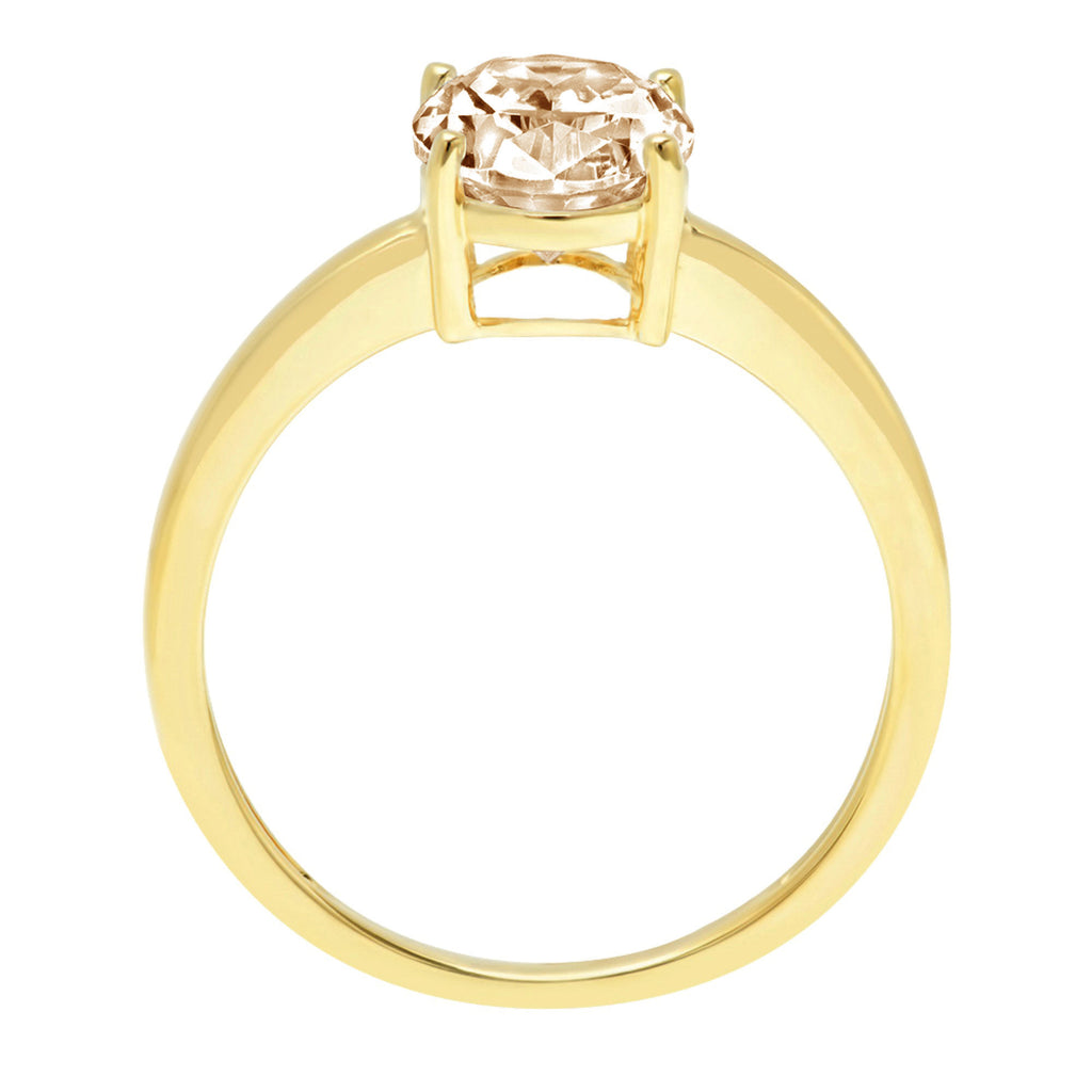 18K Yellow Gold Solitaire Ring L30567