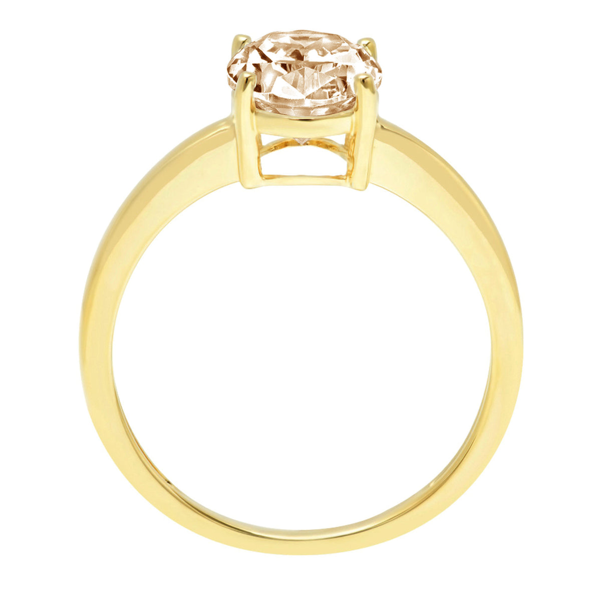 18K Yellow Gold Solitaire Ring L30567