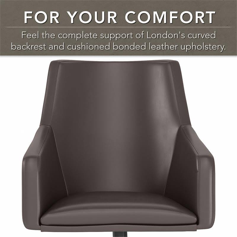 Brown Leather Box Chair A74408