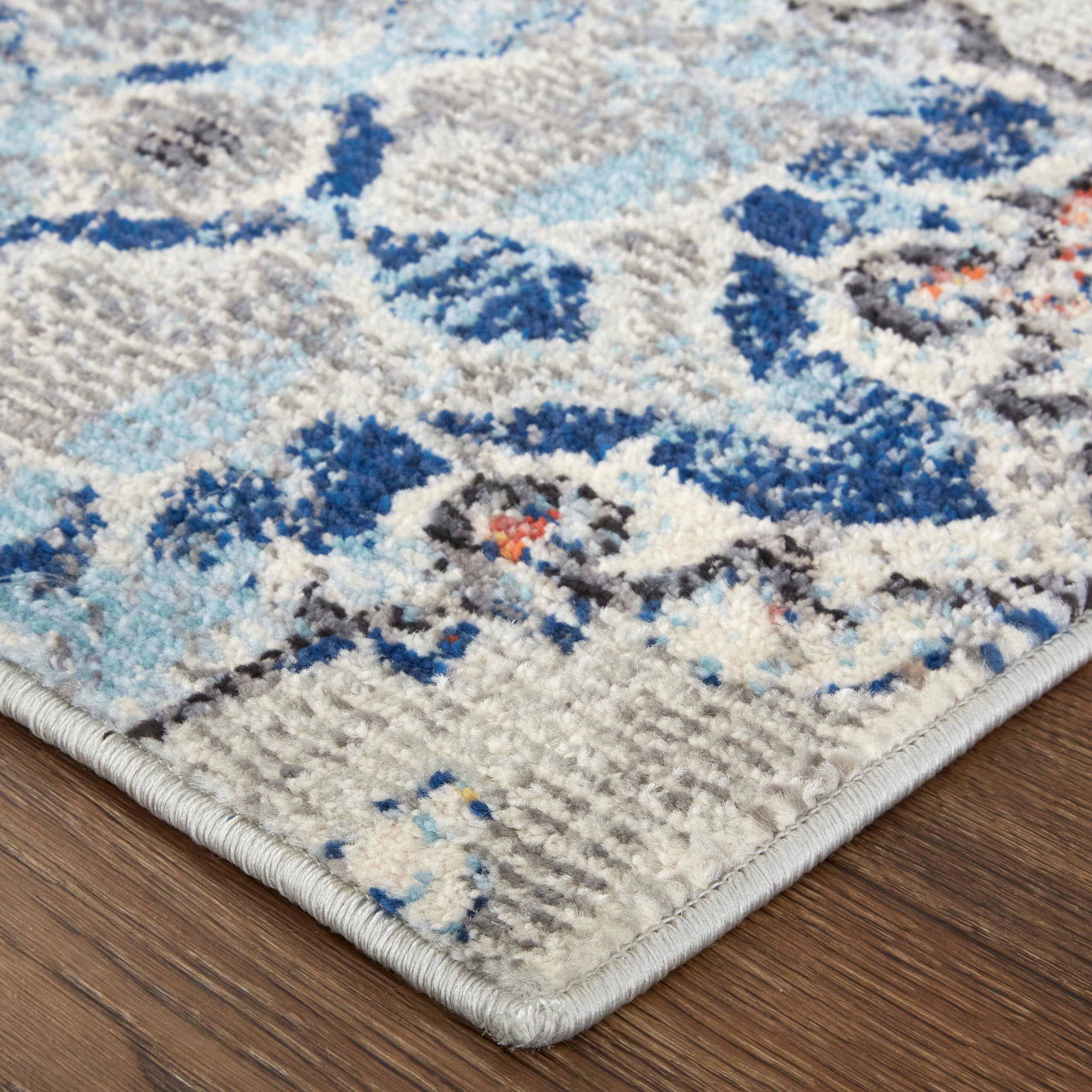 Ivory/Taupe/Blue Area Rug B3947