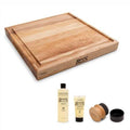 Square Cutting Board Bundle with 3 Piece Care and Maintenance Set R74597